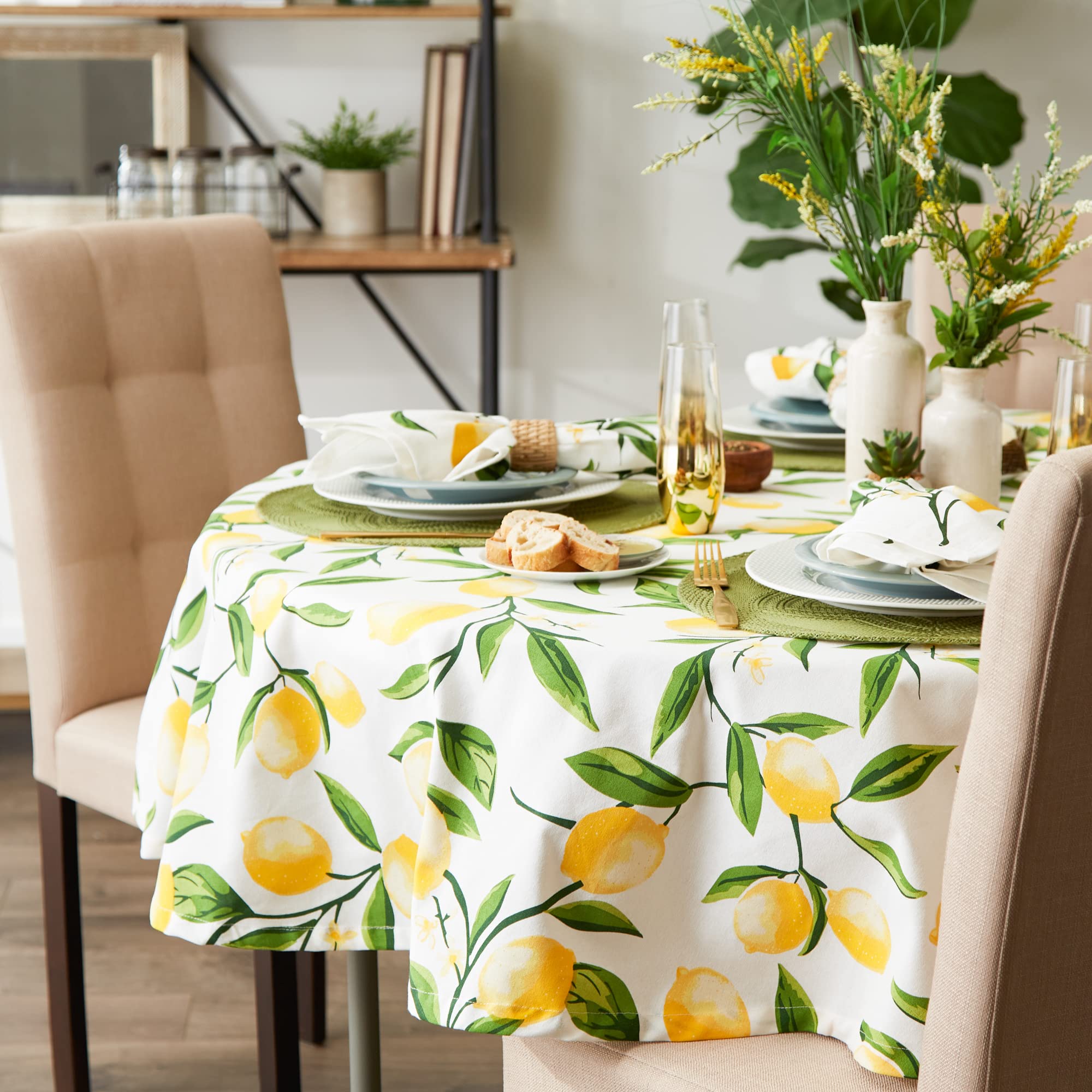 Foto 5 | Mantel Redondo Dii Lemon Bliss, 100% Algodón, 70 Cm - Venta Internacional.