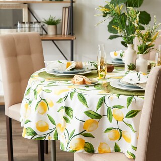 Foto 5 | Mantel Redondo Dii Lemon Bliss, 100% Algodón, 70 Cm - Venta Internacional.