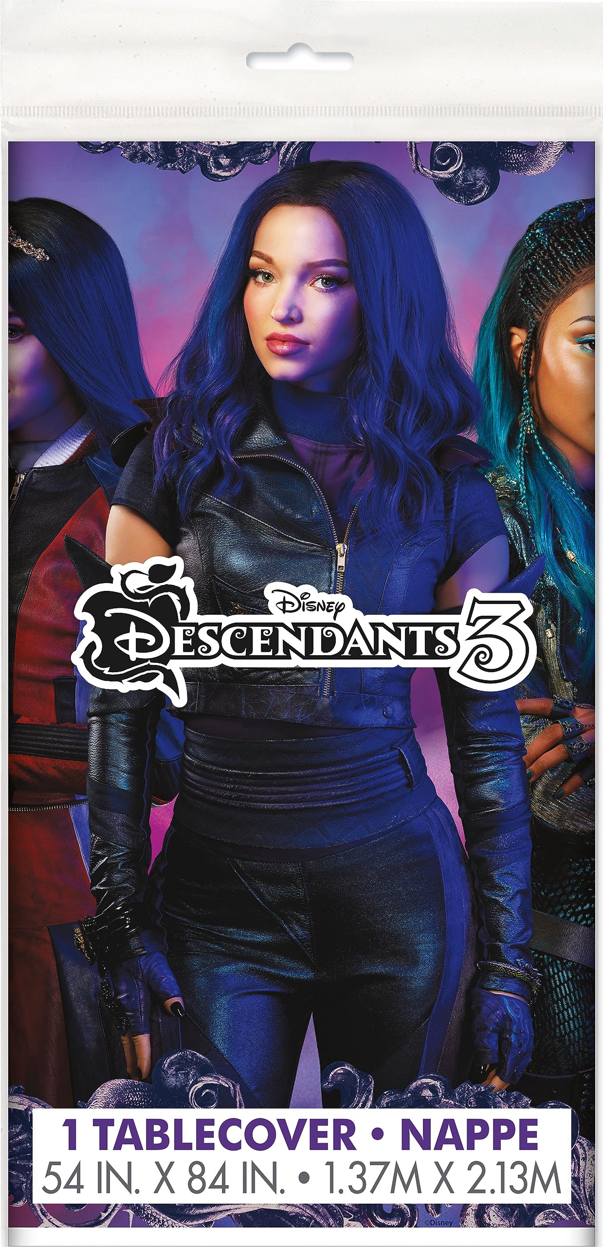 Foto 2 | Mantel De Mesa Unique Disney Descendants 3, Rectangular, 54 X 84 Cm - Venta Internacional.