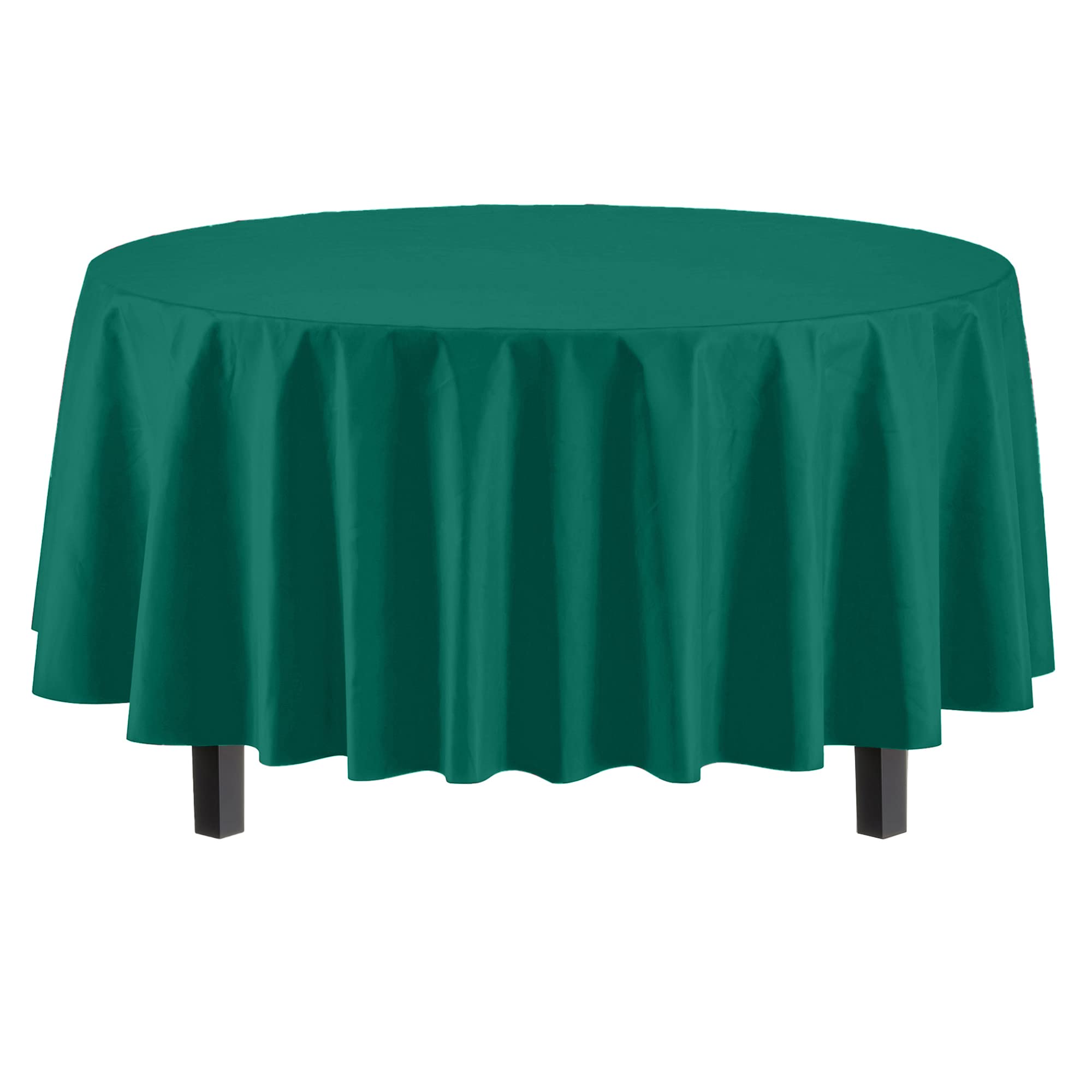 Foto 3 pulgar | Mantel Exquisite Premium De Plástico, 213 Cm, Redondo, Color Verde Oscuro - Venta Internacional.