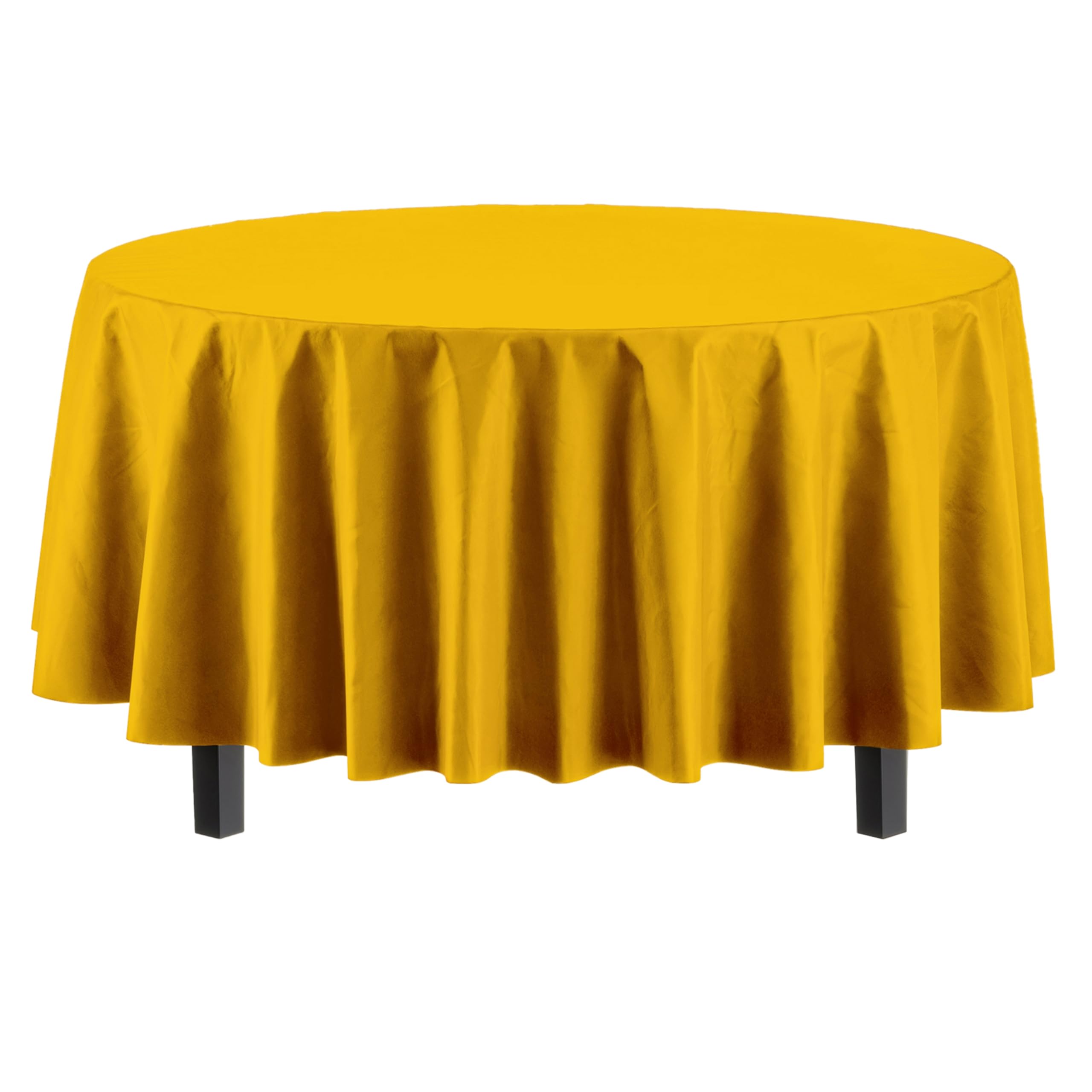 Foto 3 pulgar | Mantel Exquisito De Plástico De Primera Calidad, 84 Cm, Redondo, Amarillo, 12 Unidades - Venta Internacional.