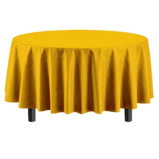 Foto 2 | Mantel Exquisito De Plástico De Primera Calidad, 84 Cm, Redondo, Amarillo, 12 Unidades - Venta Internacional.