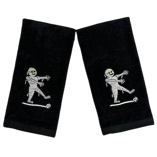 Foto 4 | Toallas Para Dedos Serafina Home Halloween Mummy 2 Color Negro Algodón - Venta Internacional.