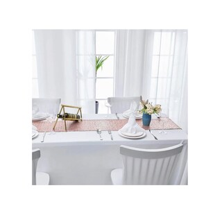 Foto 3 | Caminos de Mesa Malubero color Rosa con Lentejuelas 2 Piezas