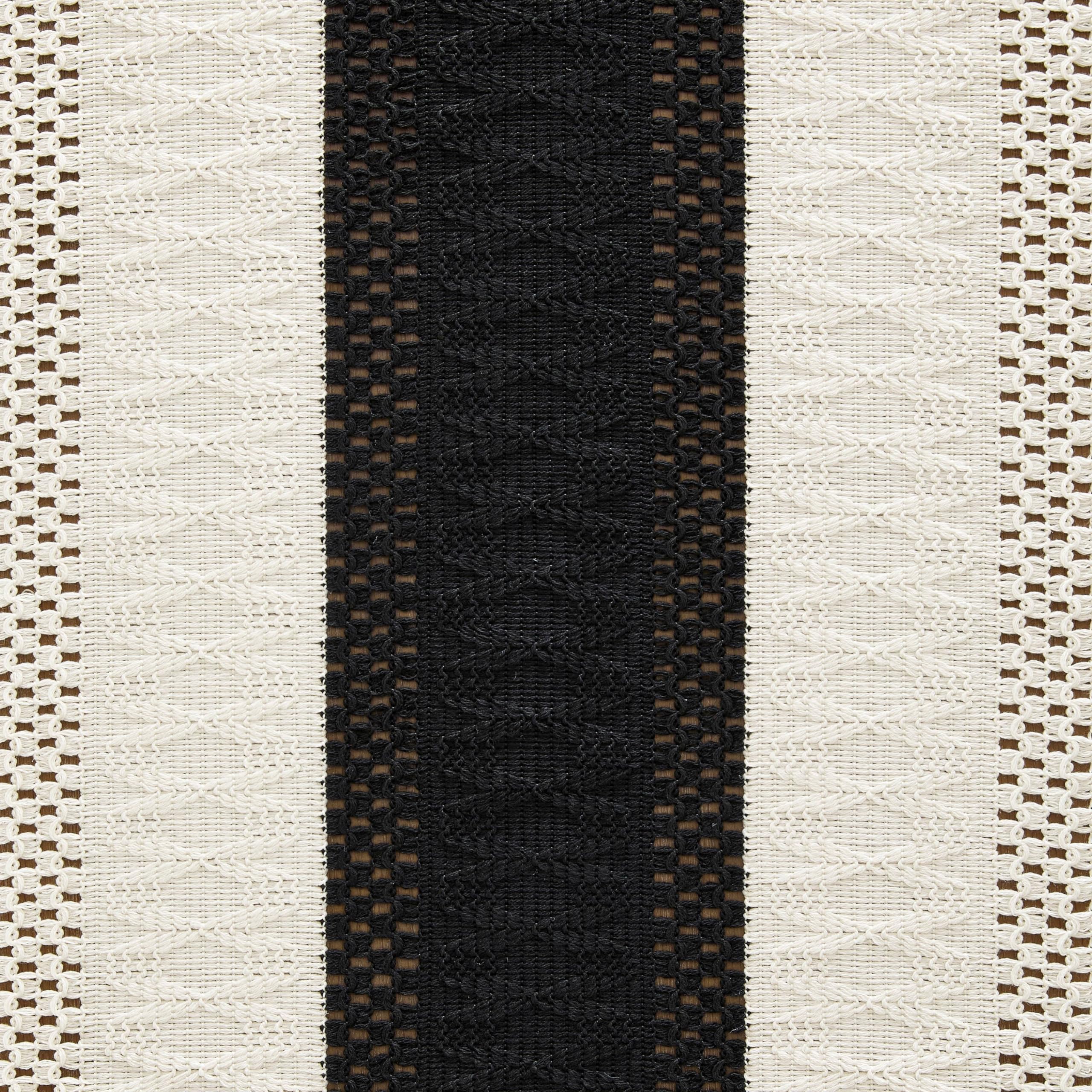 Foto 7 pulgar | Camino De Mesa Zeemart, Estilo Macramé, Bicolor, 36 X 229 Cm, Negro/iv - Venta Internacional.