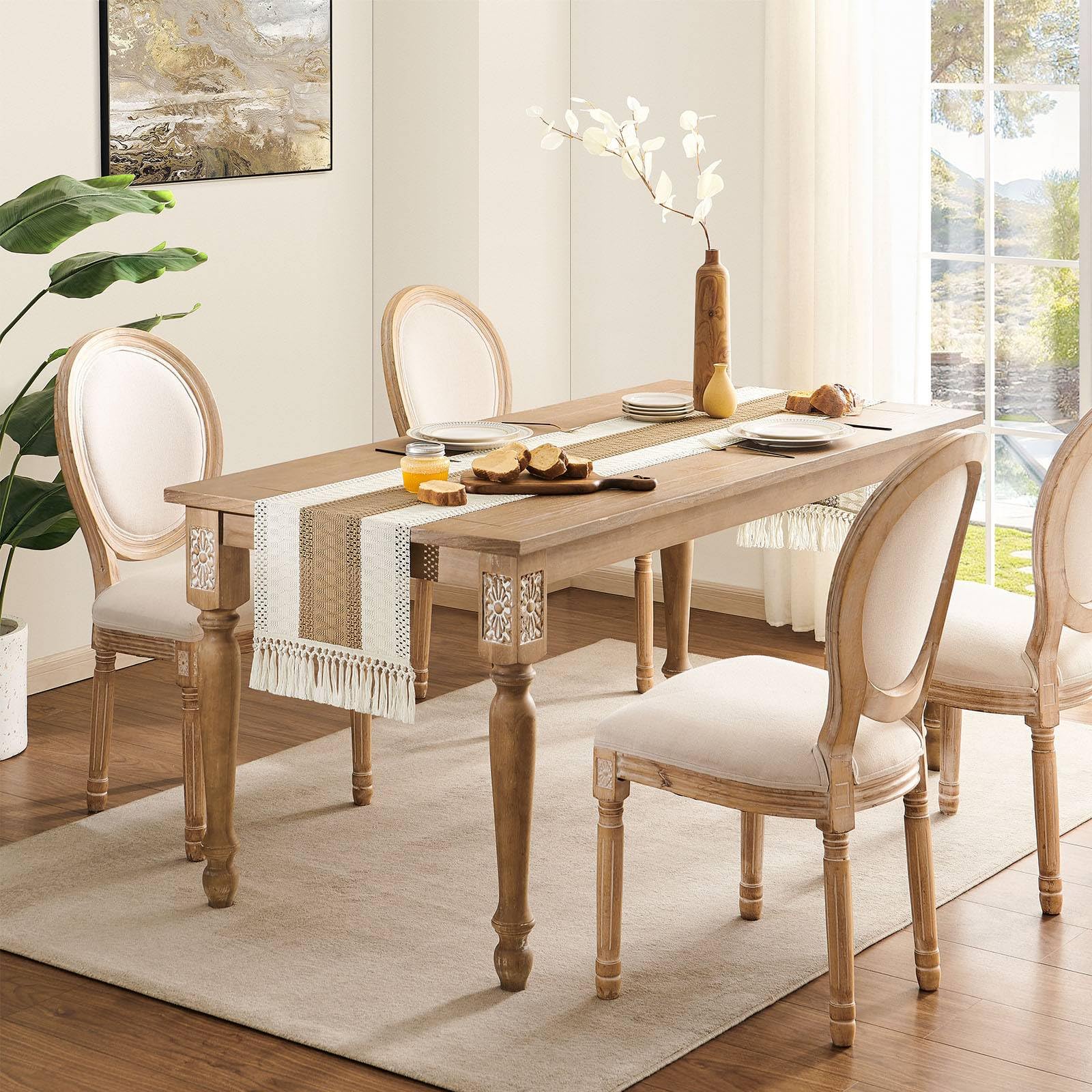 Foto 3 | Camino De Mesa Zeemart, Estilo Macramé, Bicolor, 36 X 91 Cm, Marrón/verde - Venta Internacional.