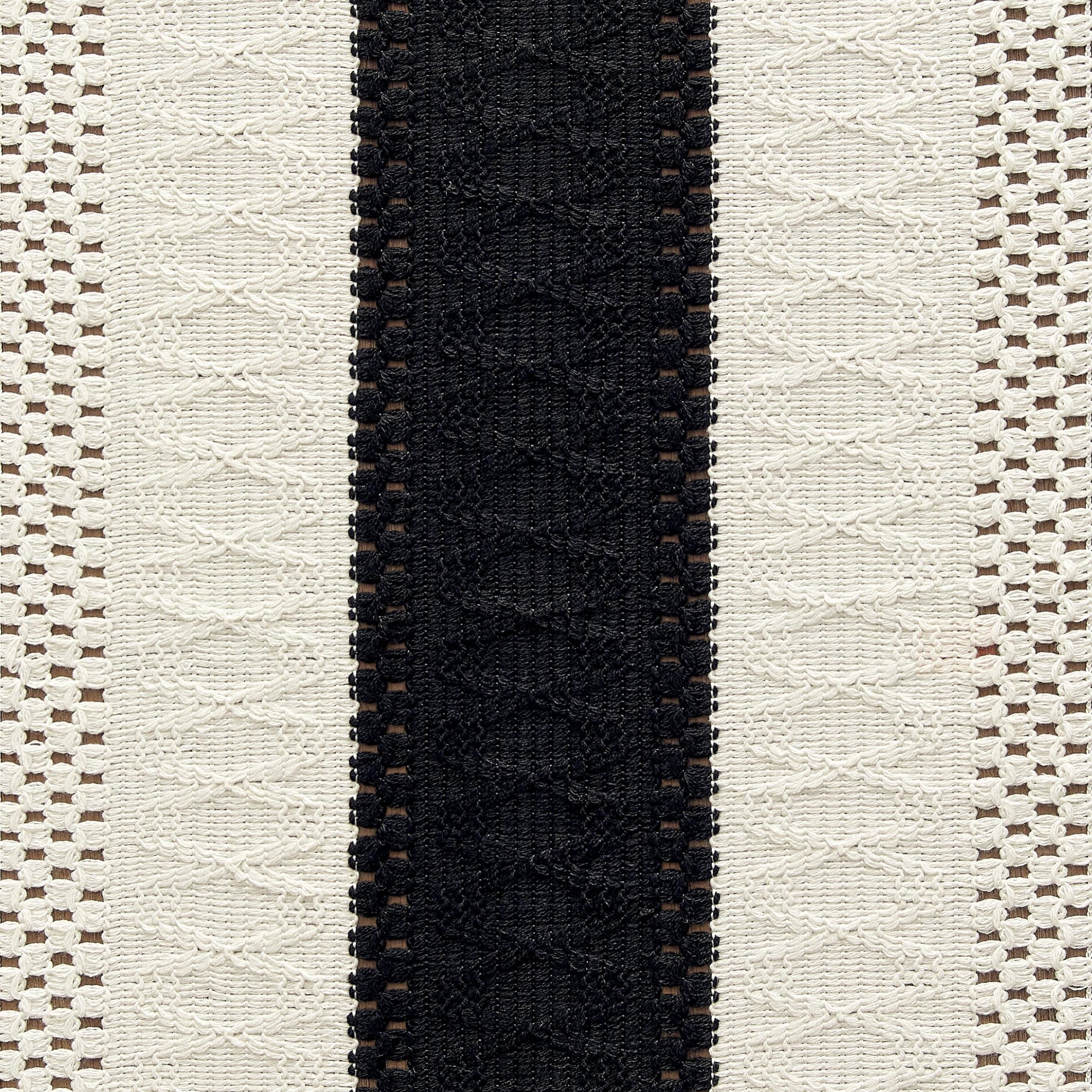 Foto 7 pulgar | Camino De Mesa Zeemart, Estilo Macramé, Bicolor, 30 X 150 Cm, Negro/iv - Venta Internacional.