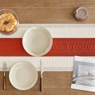 Foto 5 | Tapete De Mesa Zeemart, Estilo Macramé, Bicolor, 36 X 120 Cm, Naranja/i - Venta Internacional.