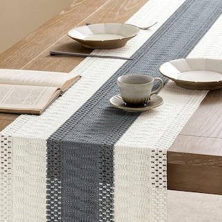 Foto 4 | Camino De Mesa Zeemart, Estilo Macramé, Bicolor, 36 X 150 Cm, Color Carbón - Venta Internacional.