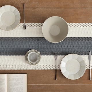 Foto 5 | Camino De Mesa Zeemart, Estilo Macramé, Bicolor, 36 X 150 Cm, Color Carbón - Venta Internacional.