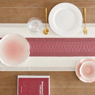 Foto 4 | Camino De Mesa Zeemart, Estilo Macramé, Bicolor, 36 X 229 Cm, Dusty Ro - Venta Internacional.