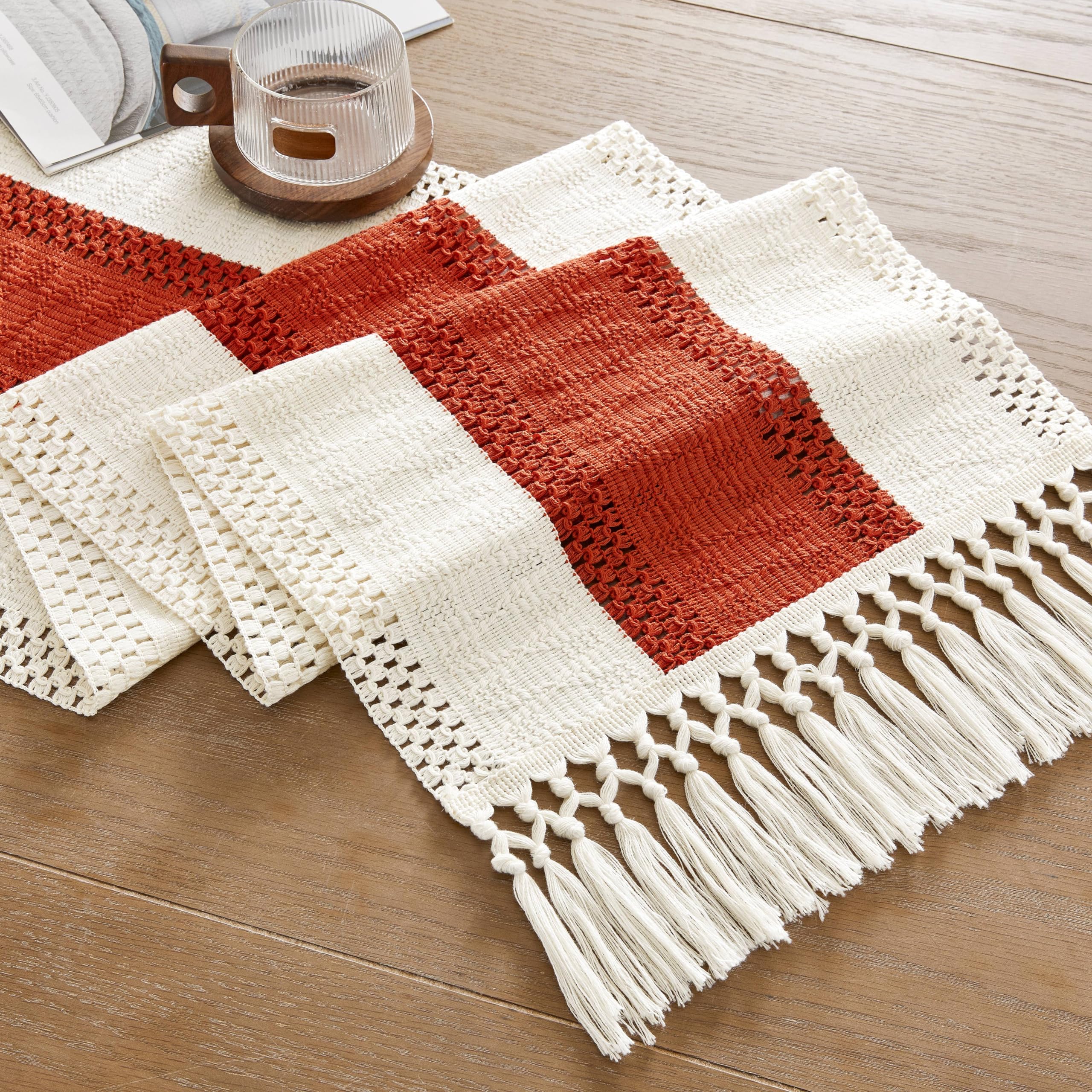 Foto 7 | Camino De Mesa Zeemart, Estilo Macramé, Bicolor, 35 X 275 Cm, Naranja/i - Venta Internacional.