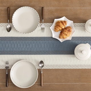 Foto 5 | Tapete De Mesa Zeemart, Estilo Macramé, Bicolor, 35 X 229 Cm, Azul Marino Y Verde - Venta Internacional.