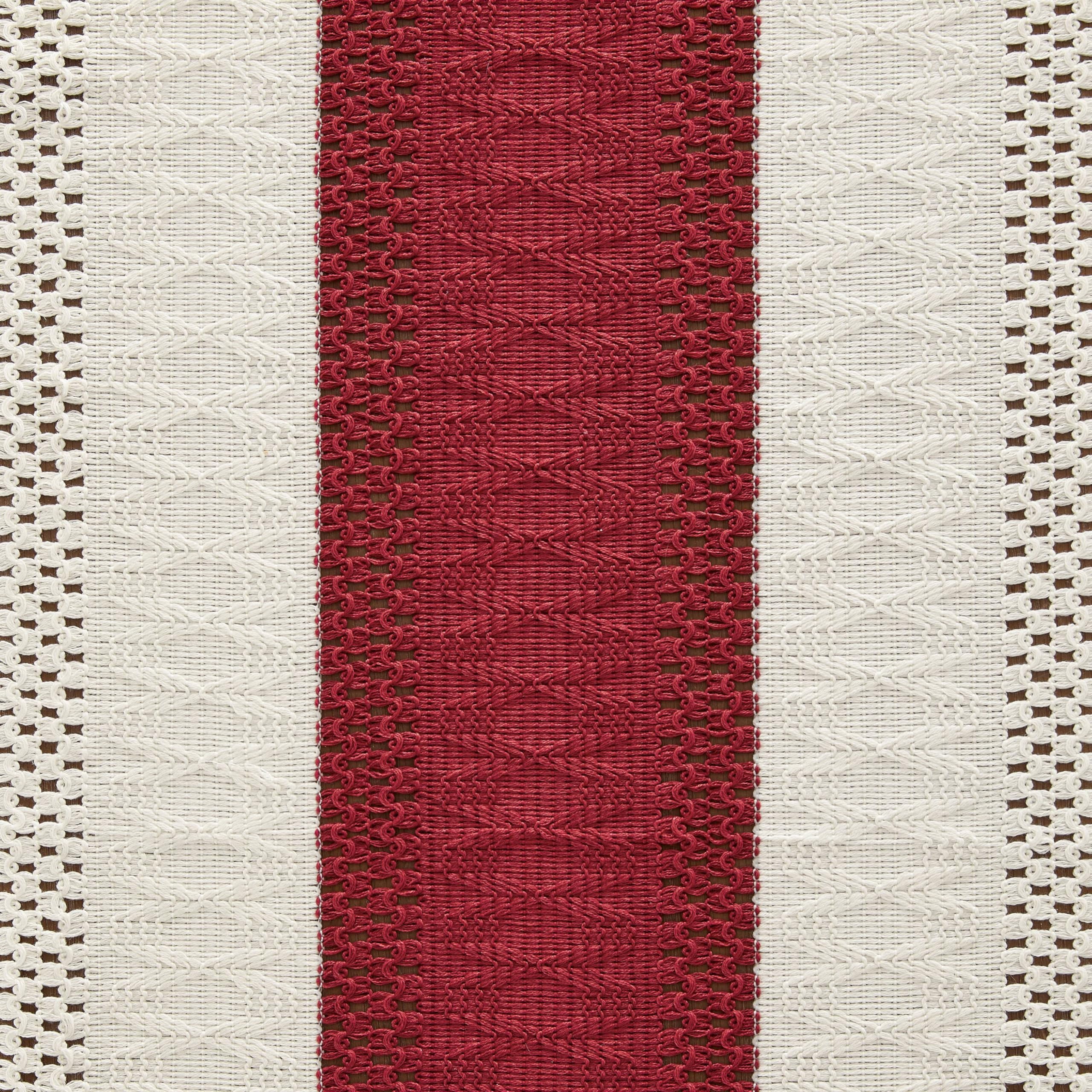 Foto 7 pulgar | Camino De Mesa Zeemart, Estilo Macramé, Bicolor, 35 X 150 Cm, Rojo/marfil - Venta Internacional.