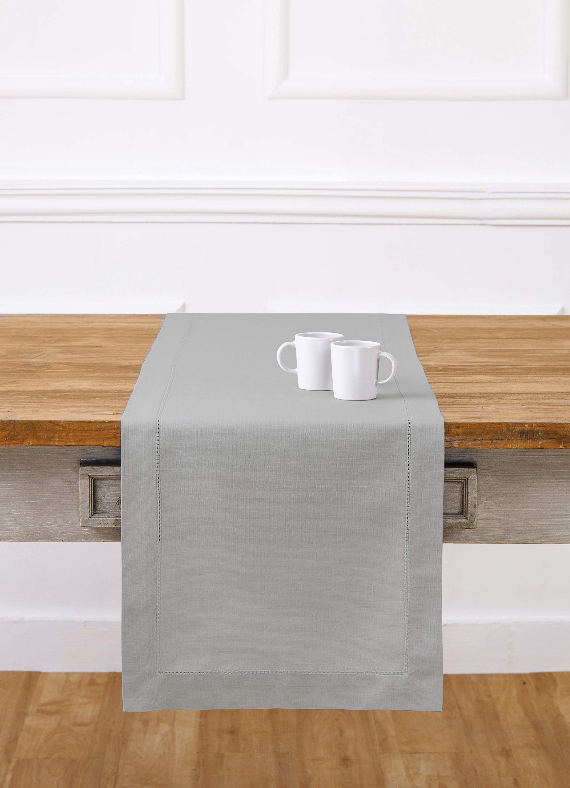 Foto 1 | Tapete De Mesa Solino Home, Algodón Y Lino, Color Gris Claro, 36 X 90 Cm - Venta Internacional.