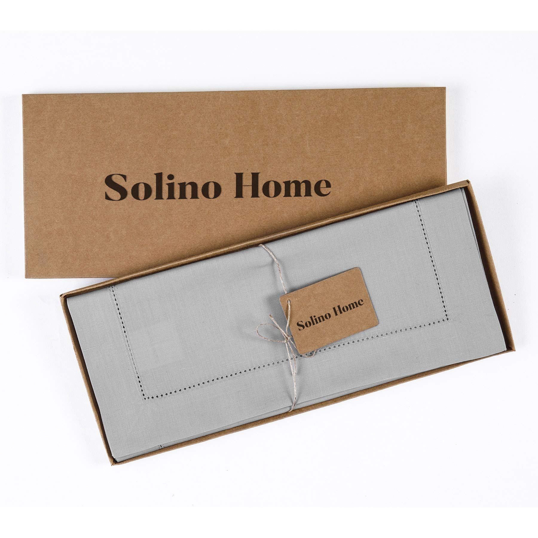 Foto 4 | Tapete De Mesa Solino Home, Algodón Y Lino, Color Gris Claro, 36 X 90 Cm - Venta Internacional.