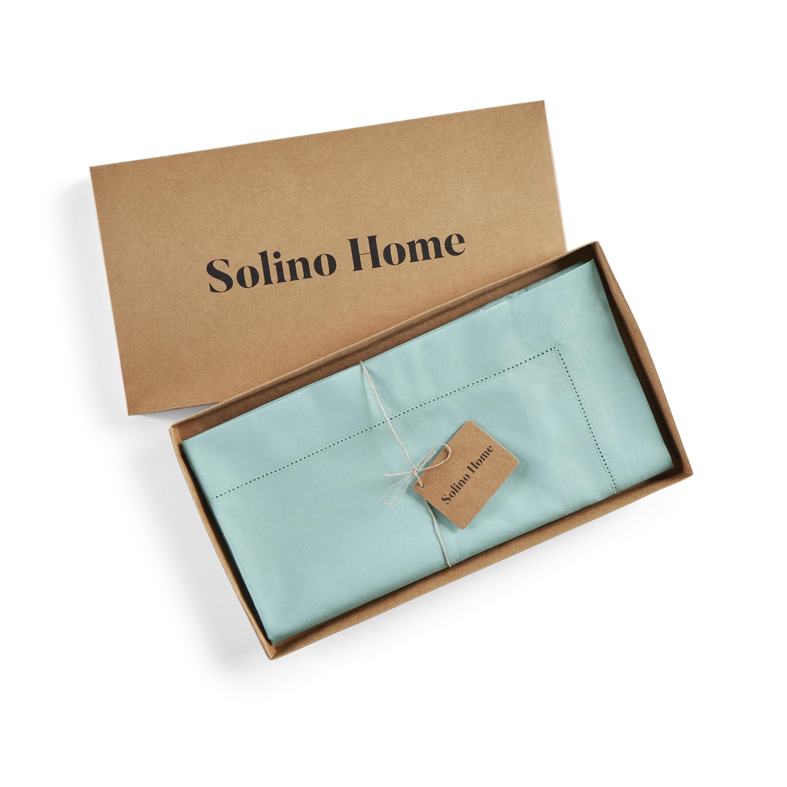 Foto 4 | Table Runner Solino Home, Algodón Y Lino De Color Turquesa Pastel, 2,74 M - Venta Internacional.