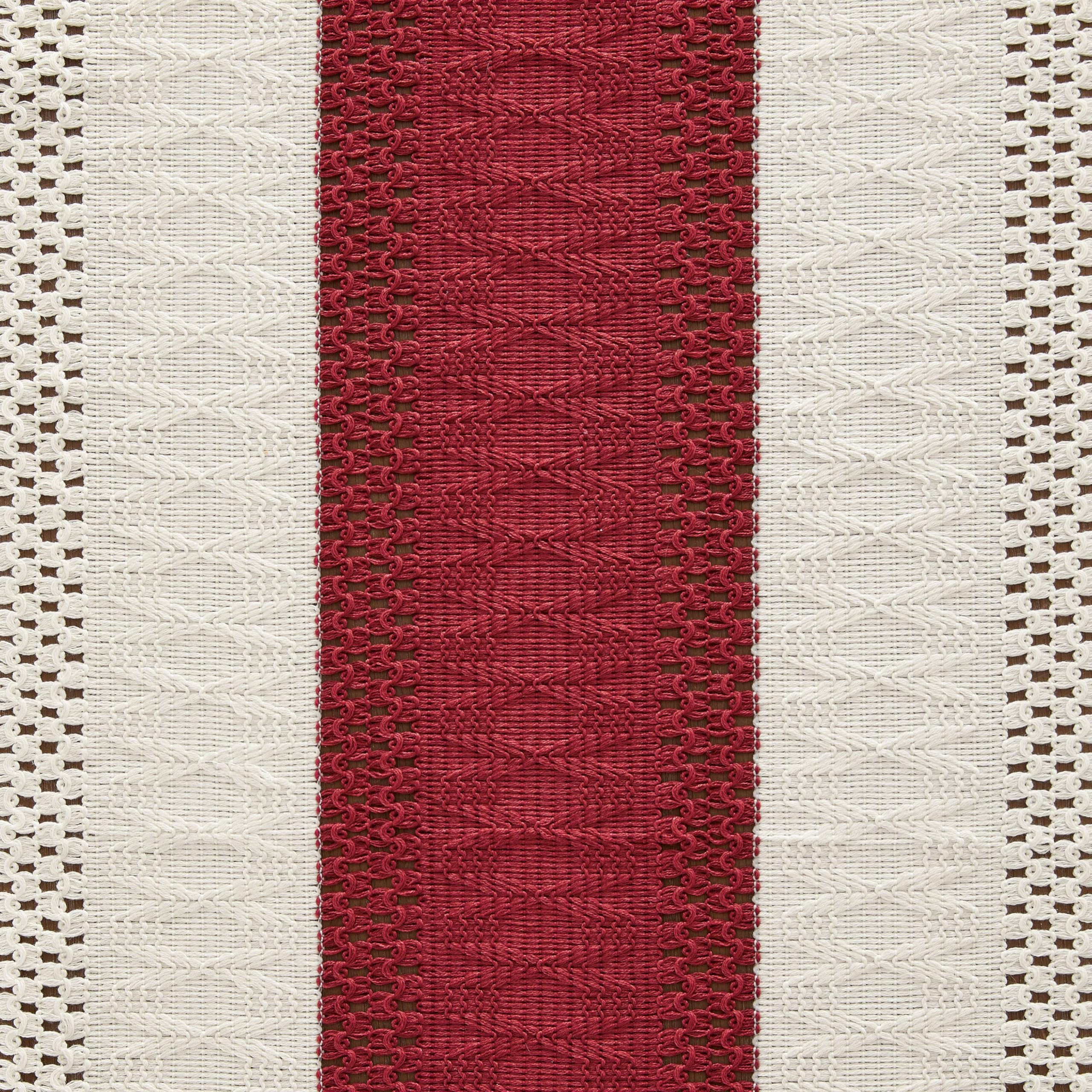 Foto 7 pulgar | Tapete De Mesa Zeemart, Estilo Macramé, Bicolor, 36 X 120 Cm, Rojo/marfil - Venta Internacional.