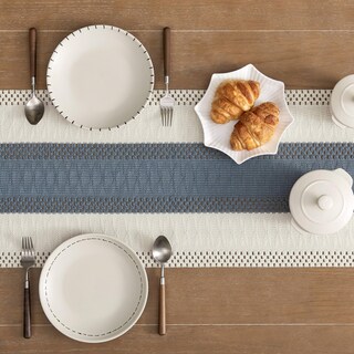 Foto 5 | Tapete De Mesa Zeemart, Estilo Macramé, Bicolor, 35 X 150 Cm, Azul Marino Y Verde - Venta Internacional.
