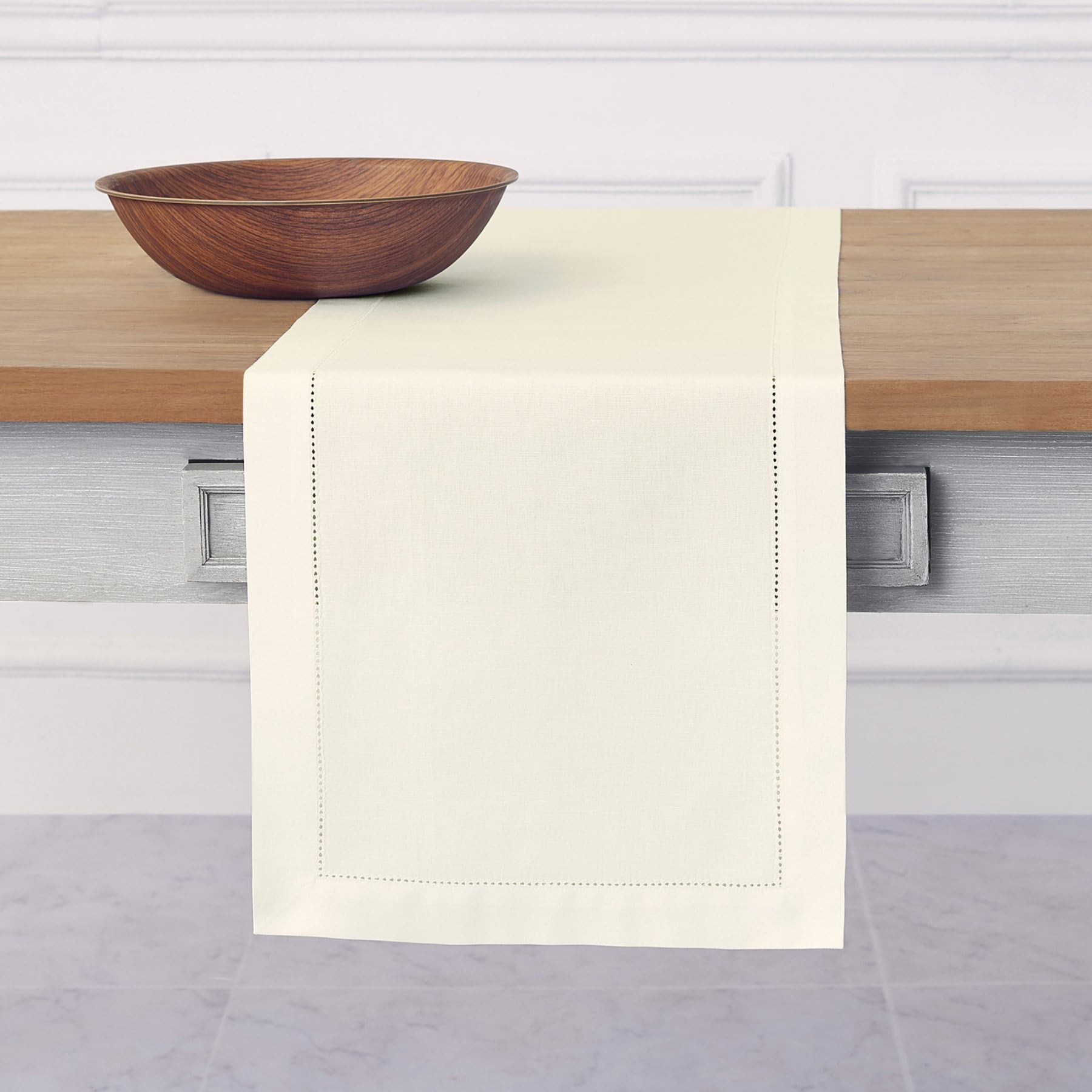 Foto 1 | Tapete De Mesa Solino Home, Algodón Y Lino, Color Marfil, 14 X 335 Cm - Venta Internacional.