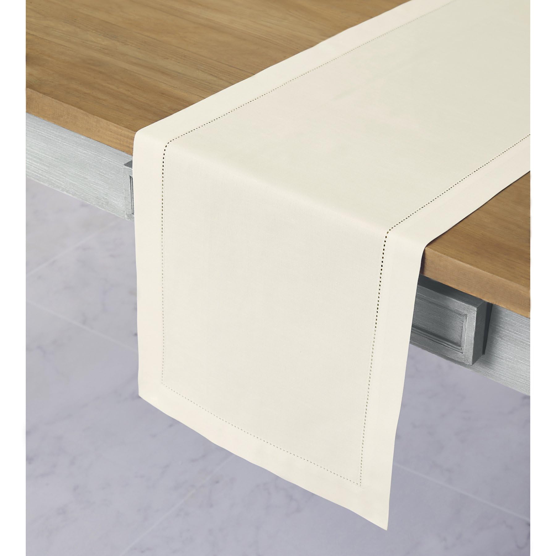 Foto 2 | Tapete De Mesa Solino Home, Algodón Y Lino, Color Marfil, 14 X 335 Cm - Venta Internacional.