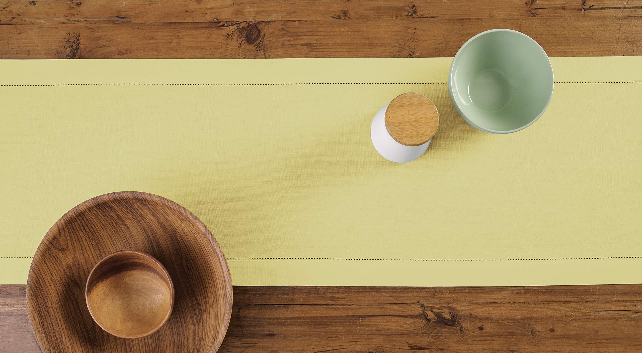 Foto 4 | Tapete De Mesa Solino Home, Algodón Y Lino, Color Amarillo, 36 X 150 Cm - Venta Internacional.