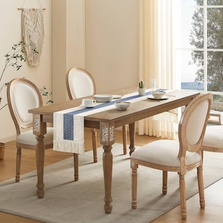 Foto 3 | Tapete De Mesa Zeemart, Estilo Macramé, Bicolor, 30 X 230 Cm, Azul/verde - Venta Internacional.