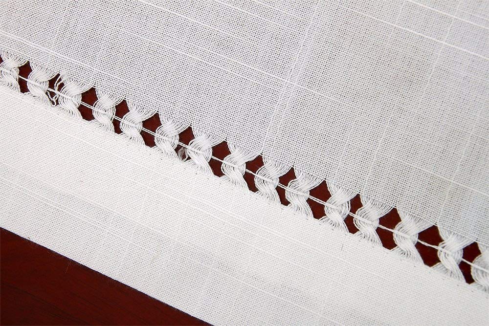 Foto 5 pulgar | Camino De Mesa Grelicgo Hecho A Mano Con Dobladillo, Blanco Natural, 35 Unidades - Venta Internacional.