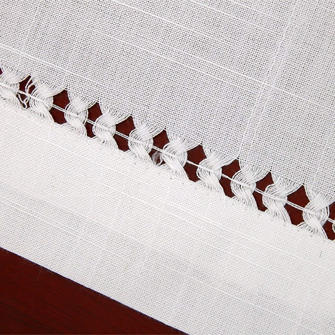 Foto 8 pulgar | Camino De Mesa Grelicgo Hecho A Mano Con Dobladillo, Blanco Natural, 35 Unidades - Venta Internacional.