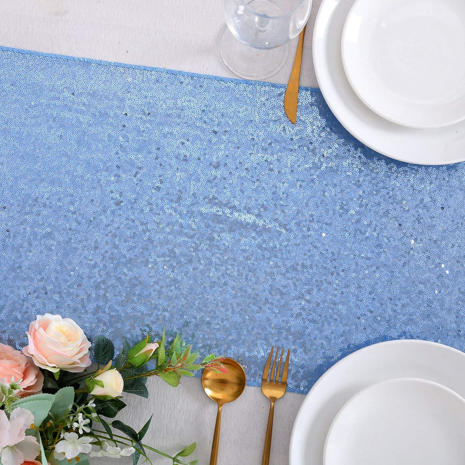 Foto 7 pulgar | Tapete De Mesa B-cool Baby Blue Con Lentejuelas De 12 X 72 Cm, Paquete De 12 - Venta Internacional.