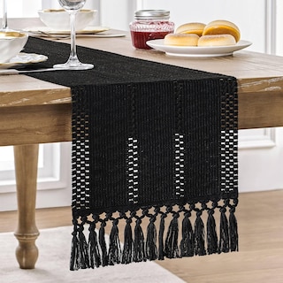 Foto 1 | Camino De Mesa Zeemart Estilo Bohemio 230 cm Macramé Negro - Venta Internacional