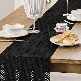 Foto 5 | Camino De Mesa Zeemart Estilo Bohemio 230 cm Macramé Negro - Venta Internacional