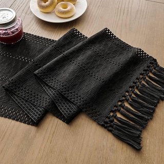 Foto 7 | Camino De Mesa Zeemart Estilo Bohemio 230 cm Macramé Negro - Venta Internacional