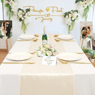 Foto 5 | Tapete De Mesa B-cool, Seda Satinada, Color Marfil, 30 X 275 Cm, Para Bodas, Paquete De 20 - Venta Internacional.