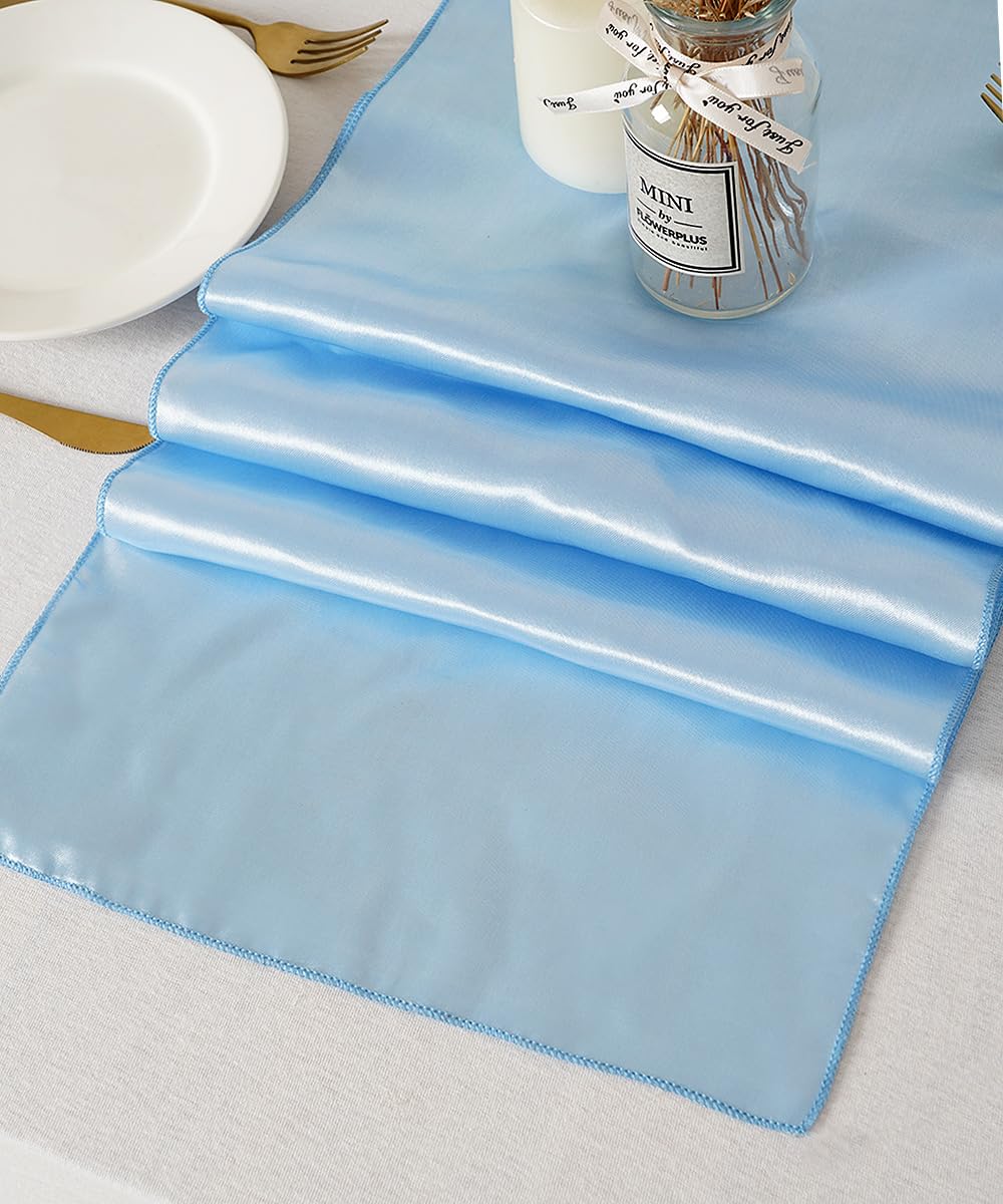 Foto 5 | Camino De Mesa B-cool, Satén Azul Bebé, 30 X 275 Cm, Para Bodas, Paquete De 20 - Venta Internacional.