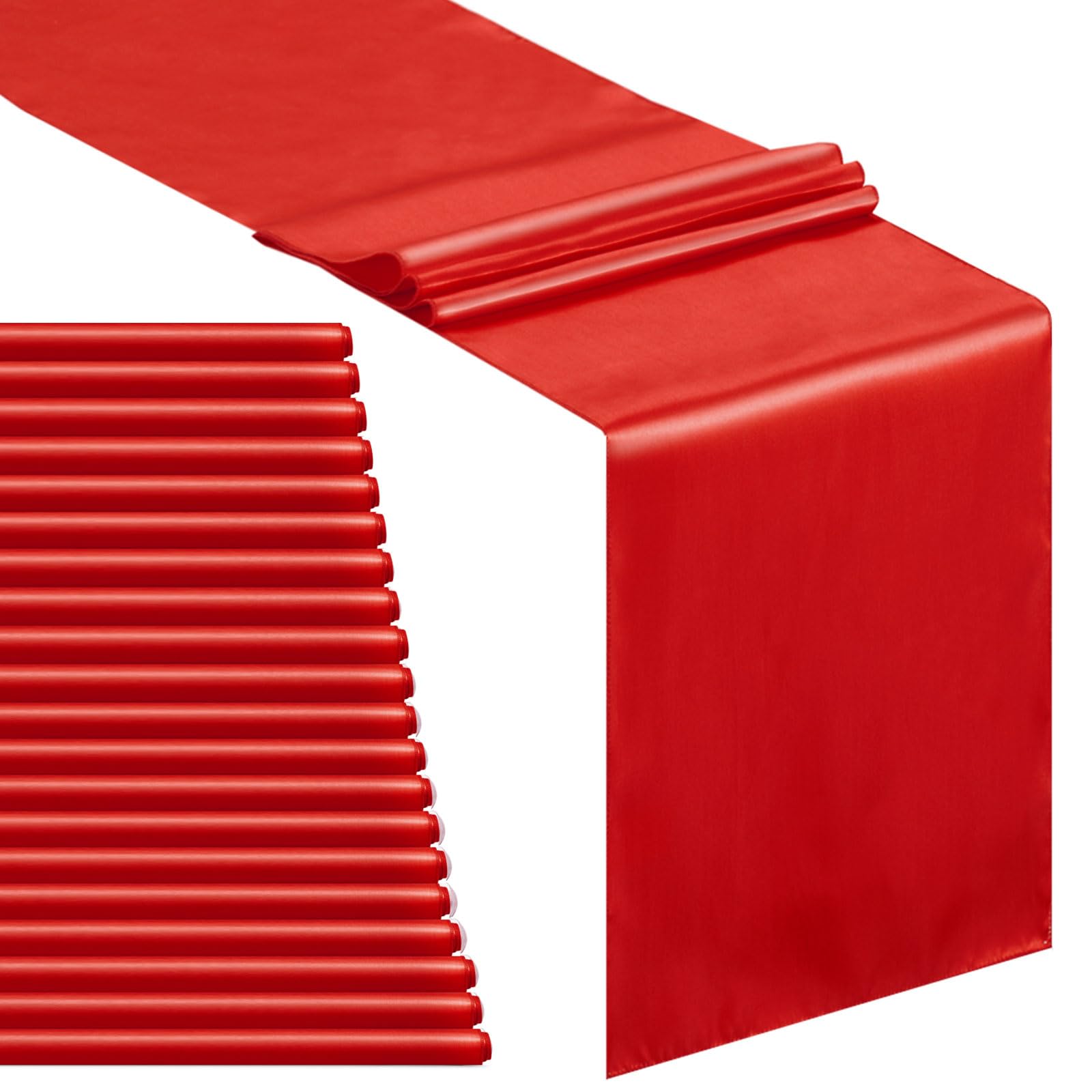 Foto 2 pulgar | Camino De Mesa B-cool Rojo Satinado 30 X 275 Cm Para Bodas, 20 Unidades - Venta Internacional.