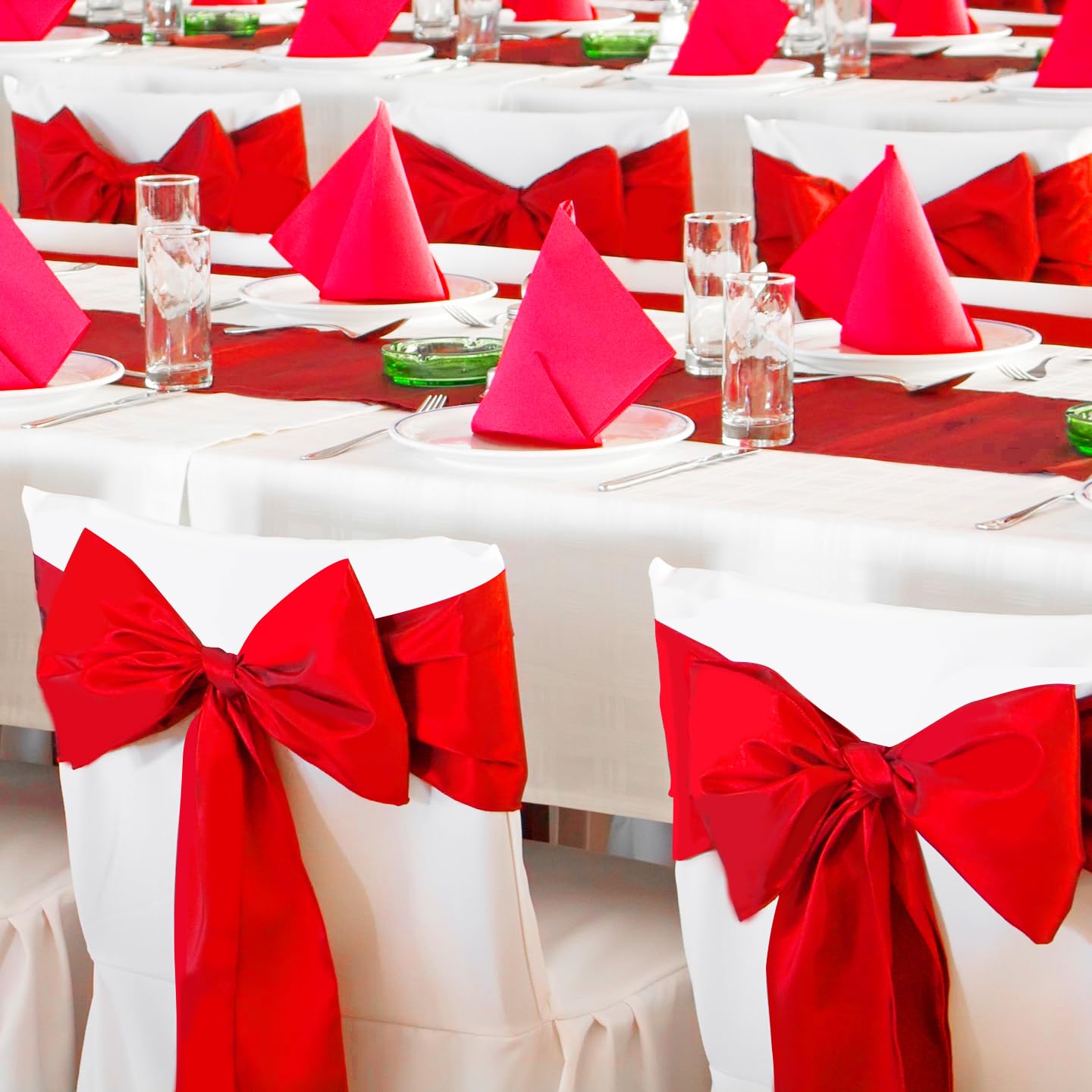 Foto 4 pulgar | Camino De Mesa B-cool Rojo Satinado 30 X 275 Cm Para Bodas, 20 Unidades - Venta Internacional.
