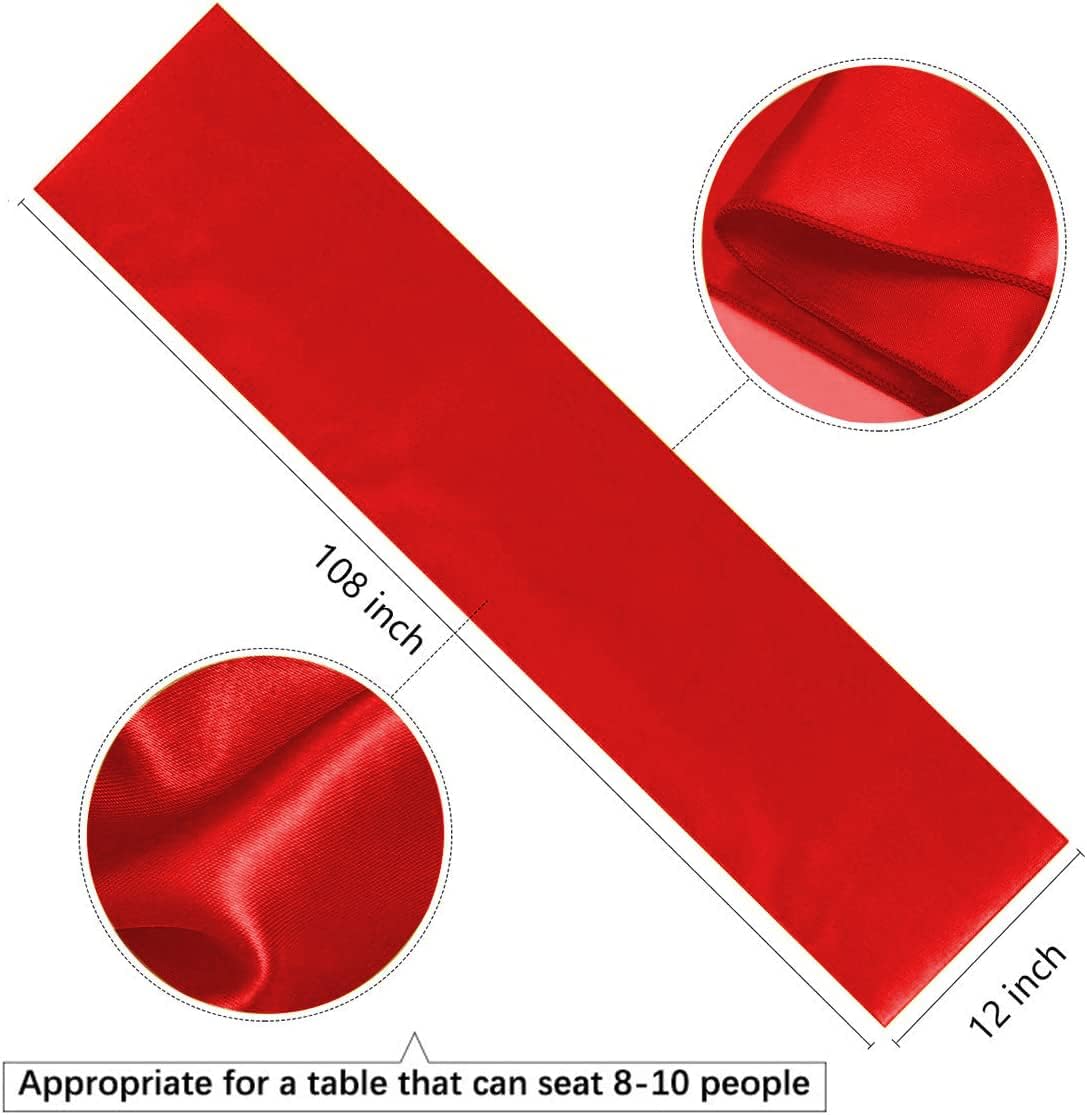 Foto 5 pulgar | Camino De Mesa B-cool Rojo Satinado 30 X 275 Cm Para Bodas, 20 Unidades - Venta Internacional.