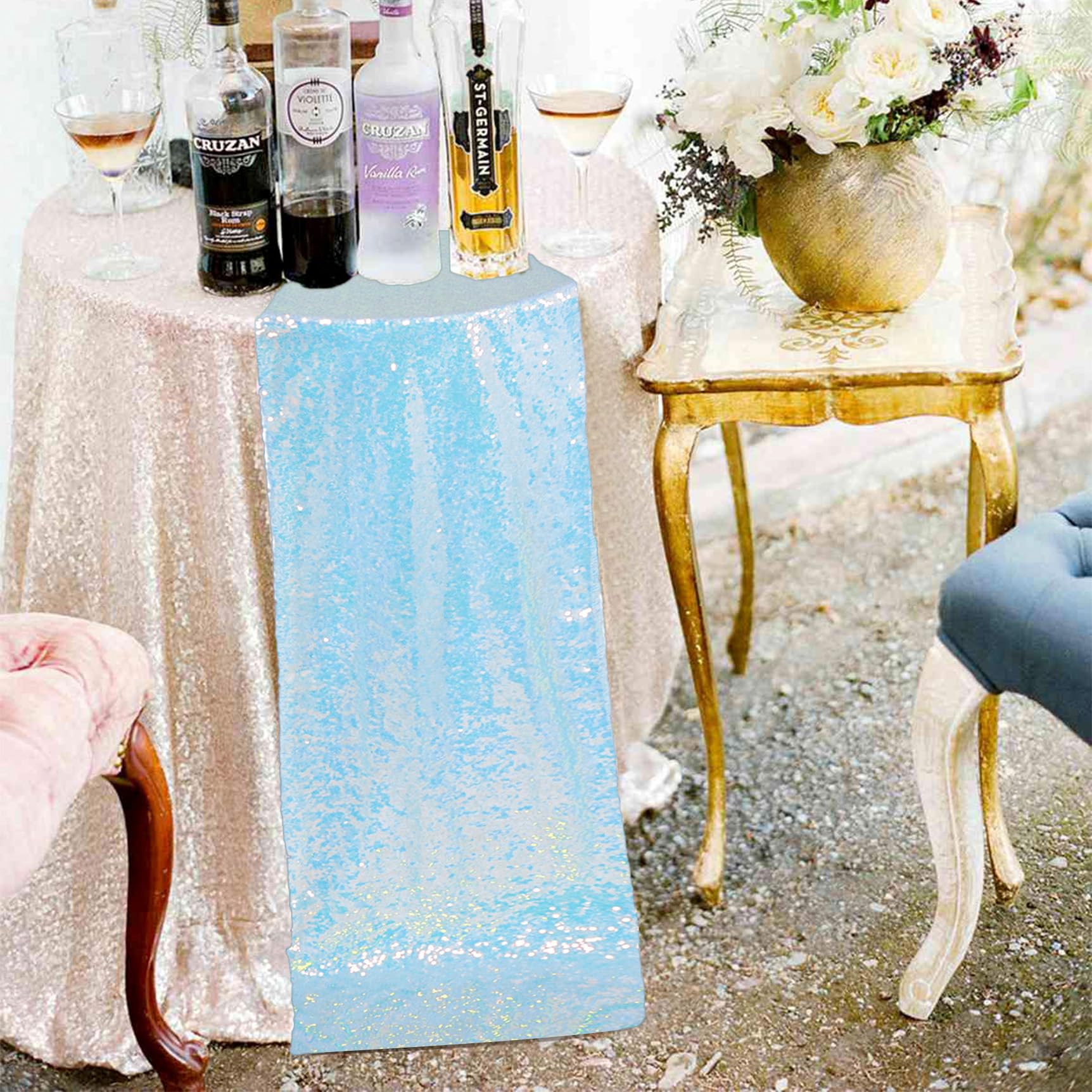 Foto 5 pulgar | Table Runners Shinybeauty Con Lentejuelas Azules, 30 X 275 Cm, Paquete De 10 - Venta Internacional.