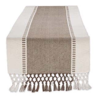 Foto 1 | Camino De Mesa Dii Dobby Stripe Tejido 33 X 275 Cm, Color Marrón, 100% Algodón - Venta Internacional.