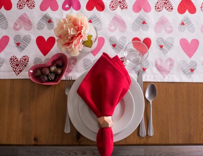 Foto 4 | Table Runner Dii Collage De Corazones Para El Día De San Valentín, 35 X 180 Cm - Venta Internacional.