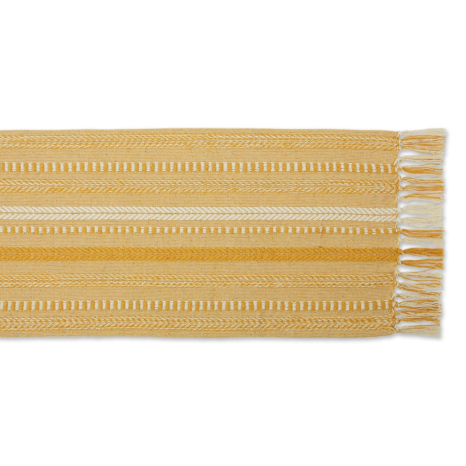 Foto 2 | Camino De Mesa Dii Farmhouse Con Rayas Trenzadas, 38 X 275 Cm, Color Dorado Miel - Venta Internacional.