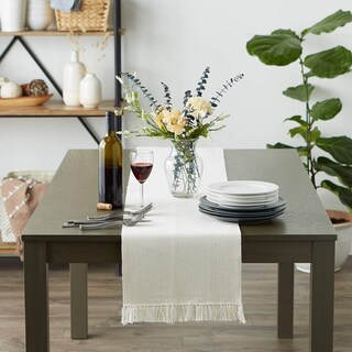 Foto 2 | Camino de Mesa Runner Dii, Abigarrado, Blanco Roto, 13 X 108 Pulgadas, Algodón - Venta Internacional.