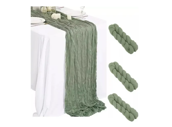 Set De 3 Xtellar Caminos De Mesa De Gasa Para Un Toque Elegante Y Exquisito En Su Hogar