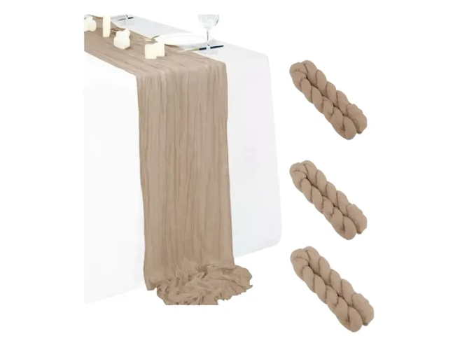 Foto 1 | Set De 3 Xtellar Caminos De Mesa De Gasa Para Un Toque Elegante Y Exquisito En Su Hogar