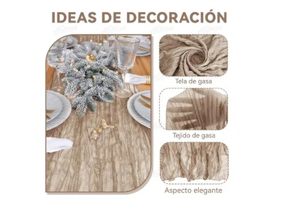 Foto 3 | Set De 3 Xtellar Caminos De Mesa De Gasa Para Un Toque Elegante Y Exquisito En Su Hogar