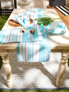 Foto 3 | Camino de Mesa Azul DII Summer Stripe Outdoor 14 x 72 Pulgadas - Venta Internacional