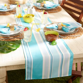 Foto 4 | Camino de Mesa Azul DII Summer Stripe Outdoor 14 x 72 Pulgadas - Venta Internacional