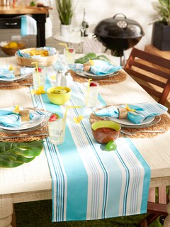 Foto 6 | Camino de Mesa Azul DII Summer Stripe Outdoor 14 x 72 Pulgadas - Venta Internacional