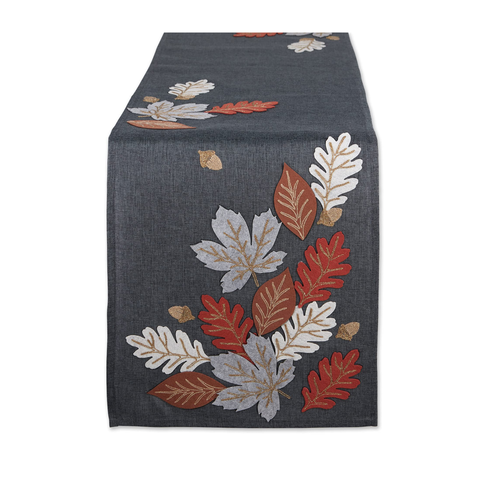 Foto 3 pulgar | Camino de Mesa Gris DII Bordado en Otoño 14 x 70 Pulgadas - Venta Internacional